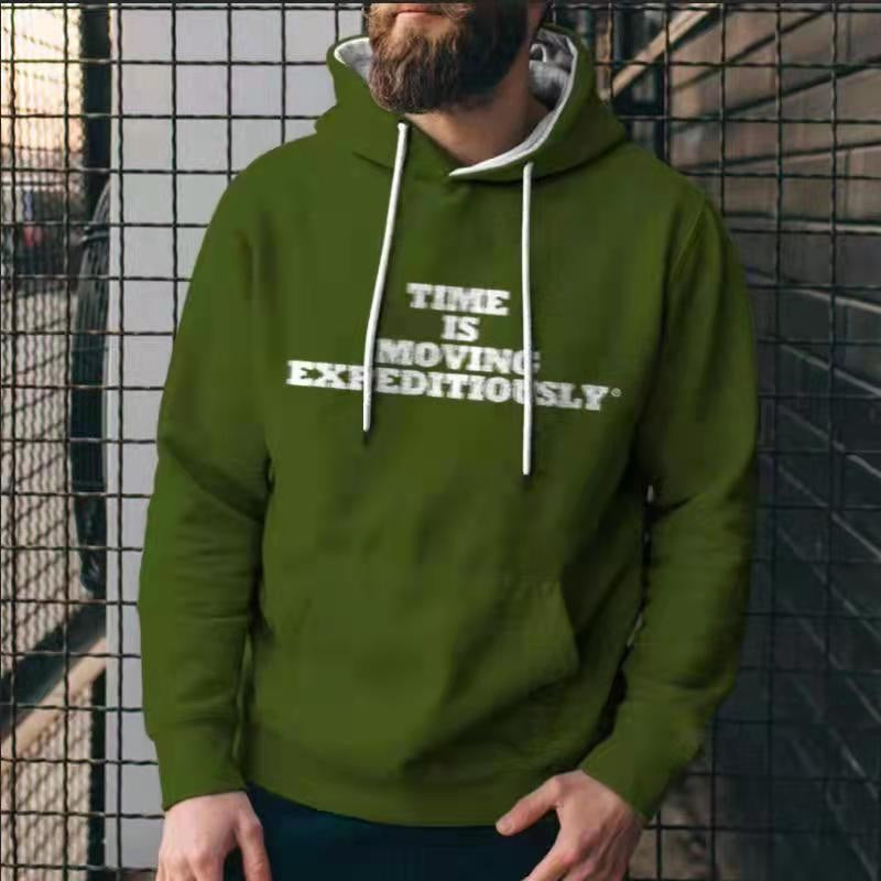 Time Is Moving Expeditiously Drawstring Hoodie